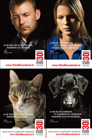 Campagne été 2009 contre l'abandon des animaux, chiens, chats
