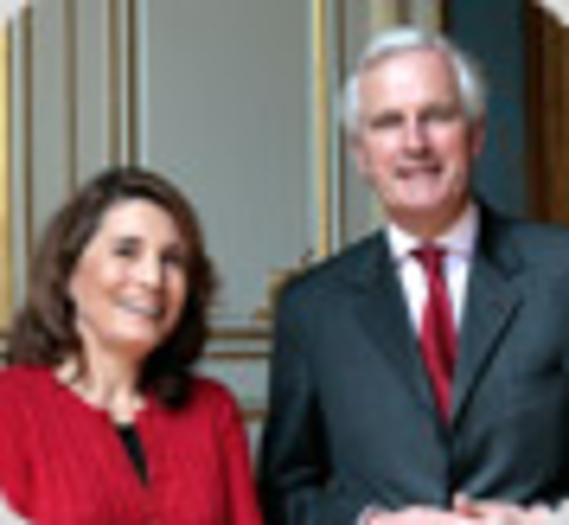 Reha Hutin et Michel Barnier