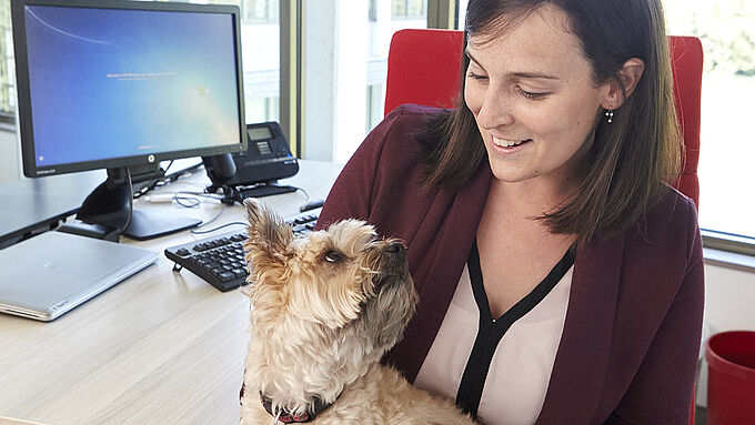 Au bureau avec son chien !