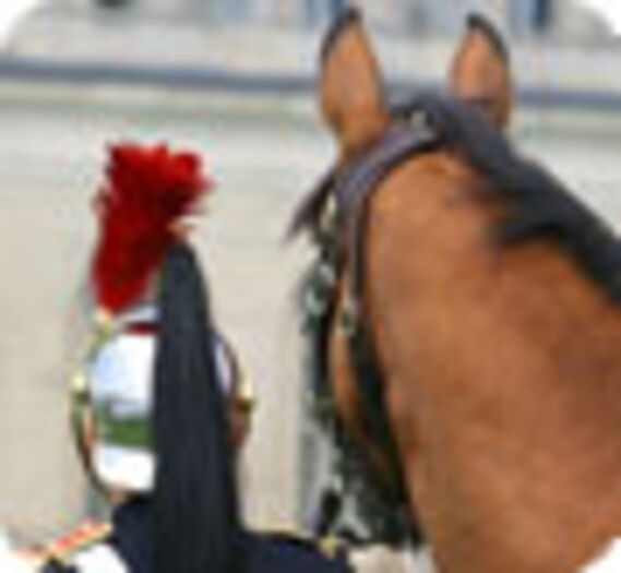 Garibaldi de la Garde Républicaine lâché dans Paris