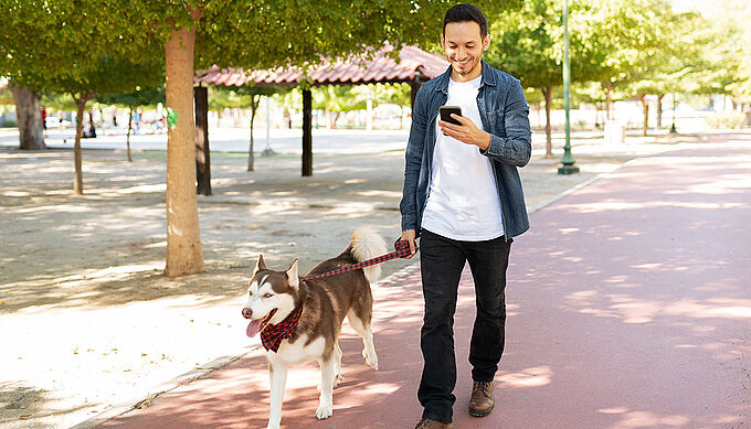 5 bonnes raisons… de ne pas être sur son portable en promenant son chien